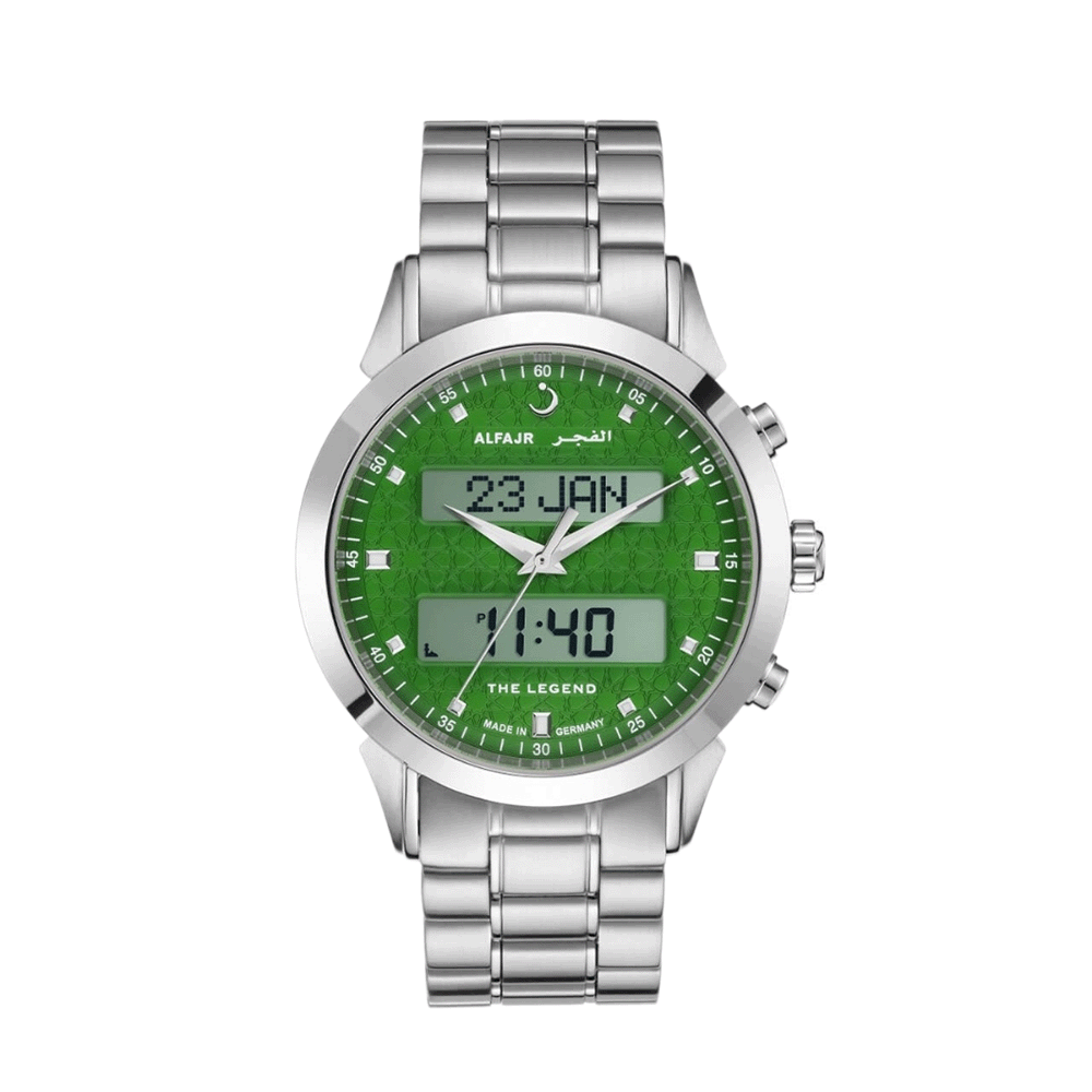 ساعة يد الفجر  بهيكل فولاذ وسوار  ستيل  موديل WA30S- فضي