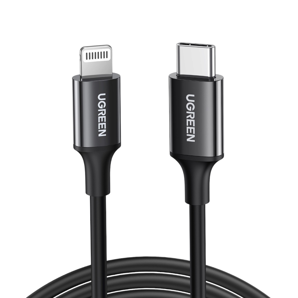  كابل شحن  يوجرين لايتنينج إلى تايب سي طول 1 متر - أسود