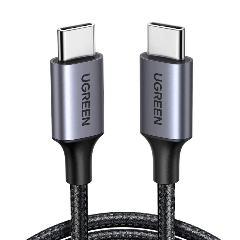  كابل  يوجرين يو اس بي تايب سي جهتين قوة 60 وات للشحن السريع طول 1 متر - أسود