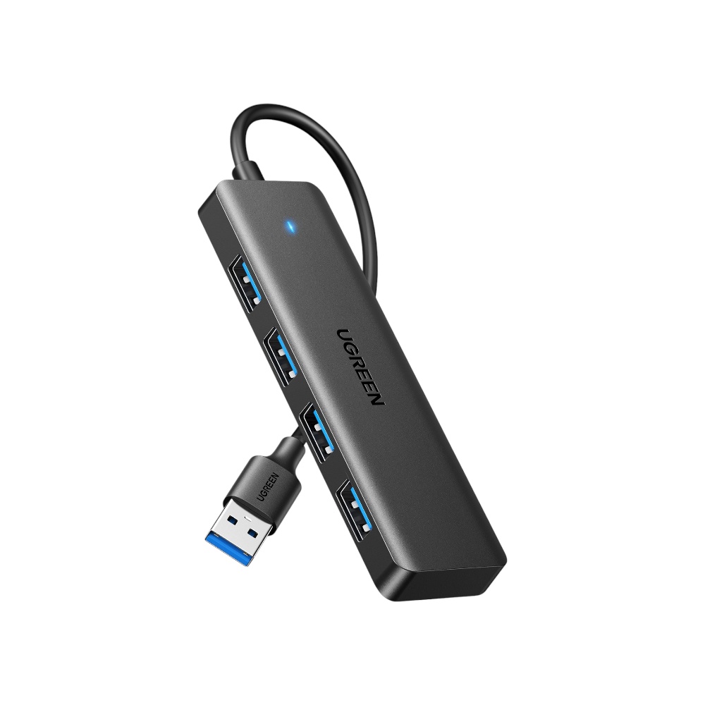 موزع يو إس بي يوجرين تايب سي إلى 4 منافذ USB 3.0 موديل 35574 - فضي