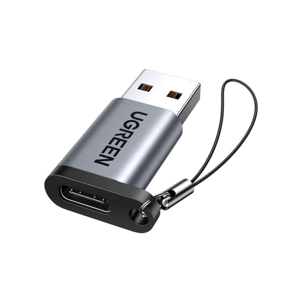 تحويلة يوجرين يو اس بي 3.0 إلى تايب سي بتقنية OTG ونقل البيانات موديل 50533 - رمادي 