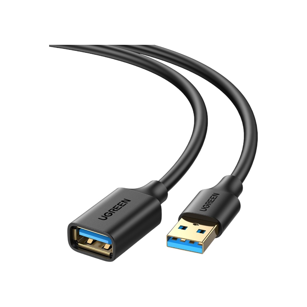 كابل تمديد يوجرين يو اس بي 3.0 ذكر إلى انثى لنقل البيانات بطول 1 متر موديل 30127 - أسود