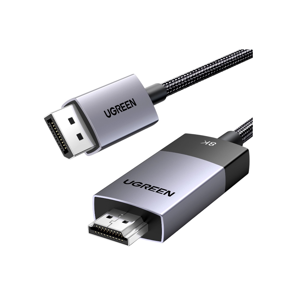 كابل يوجرين DisplayPort إلى HDMI عالي الدقة 4K طول 3 متر موديل 80397 - أسود