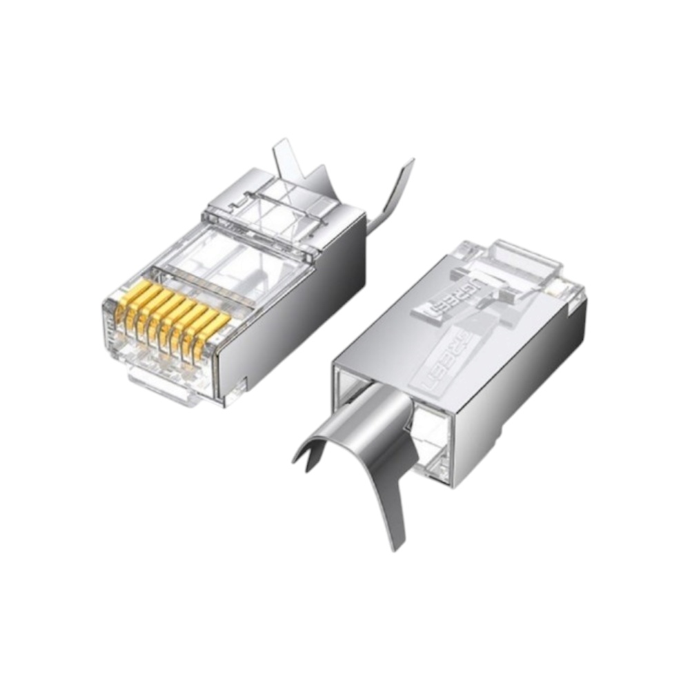 عبوة موصلات شبكة يوجرين Cat 7 محمية ومطلية بالذهب موديل 50634 -  10 قطع
