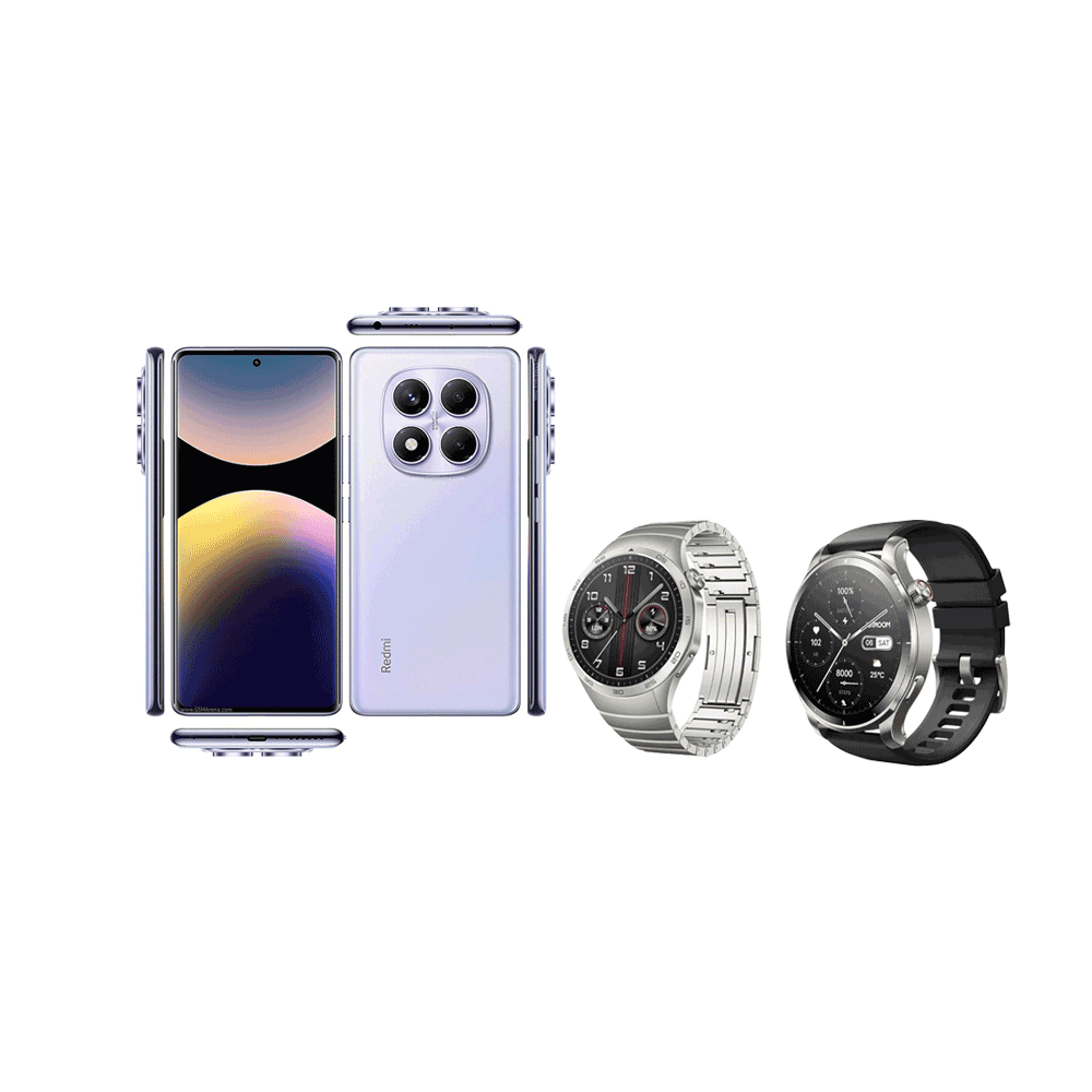 باكج ريدمي نوت 14 برو 4G بذاكرة 512 جيجا + ساعة هواوي GT4 فضي + ساعة جوي روم فنتشر الرياضية