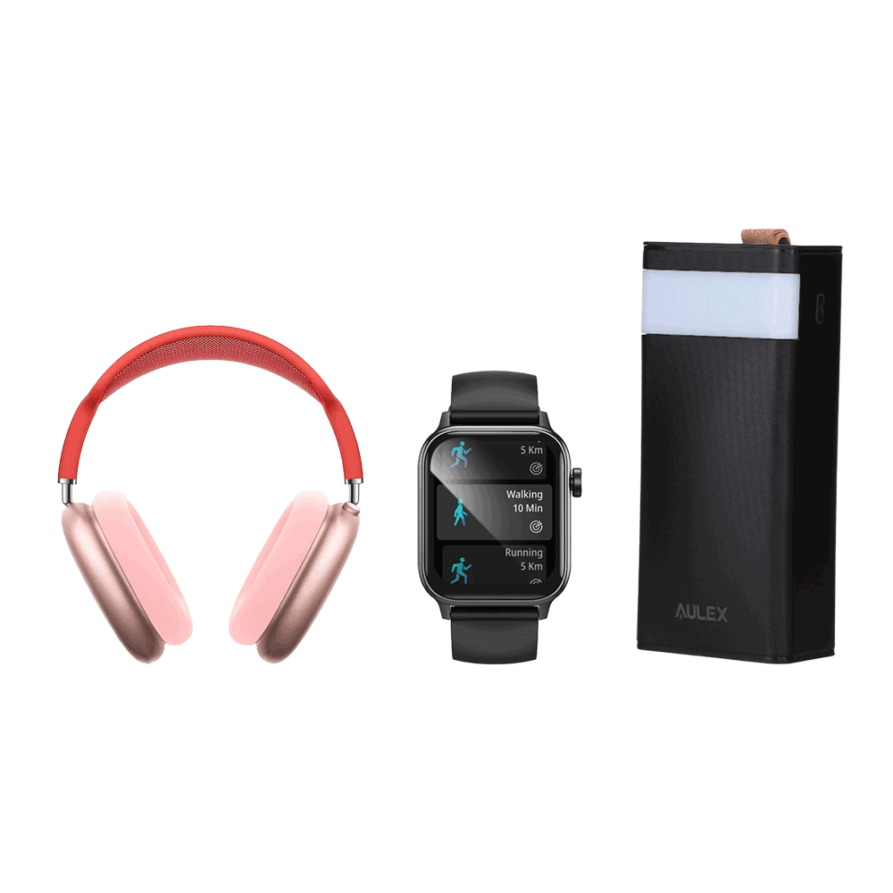 باكج P9 وهوكو المتكامل سماعة رأس P9 + ساعة هوكو Y26 للمكالمات + باور بانك أوليكس 30000 مللي أمبير