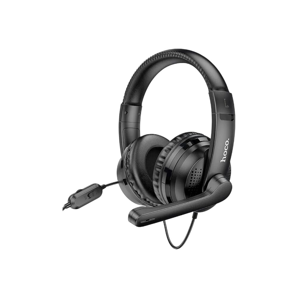 سماعة رأس للألعاب هوكو سلكية بطول 1.2 متر موديل W103 - أسود