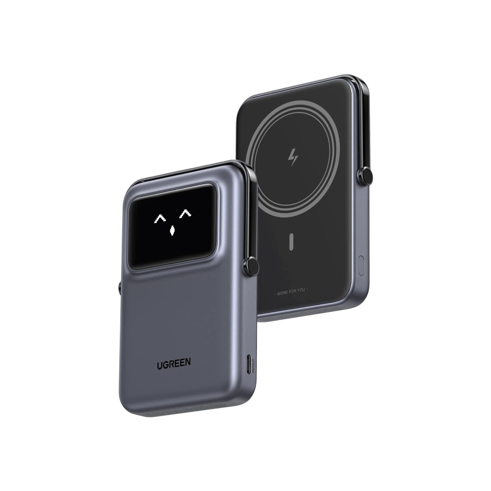 باور بانك يوجرين لاسلكي مغناطيسي 10000 مللي أمبير موديل 25684 - رمادي 