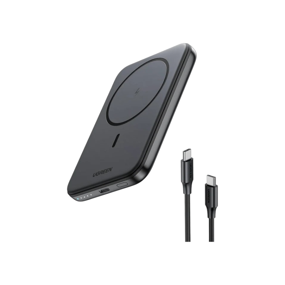 باور بانك يوجرين لاسلكي مغناطيسي 10000 مللي أمبير موديل 25208 - رمادي 