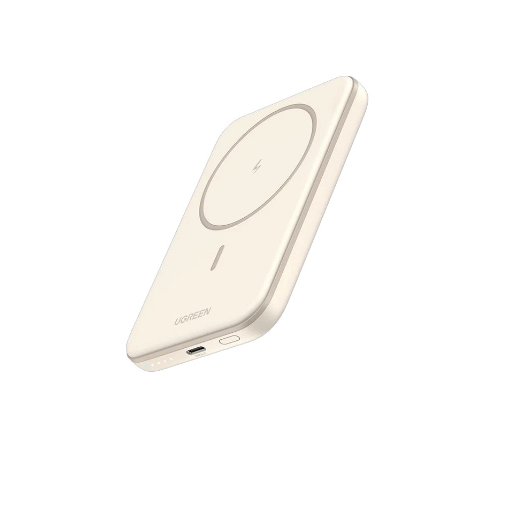 باور بانك يوجرين لاسلكي مغناطيسي 5000 مللي أمبير موديل 15086 - بيج