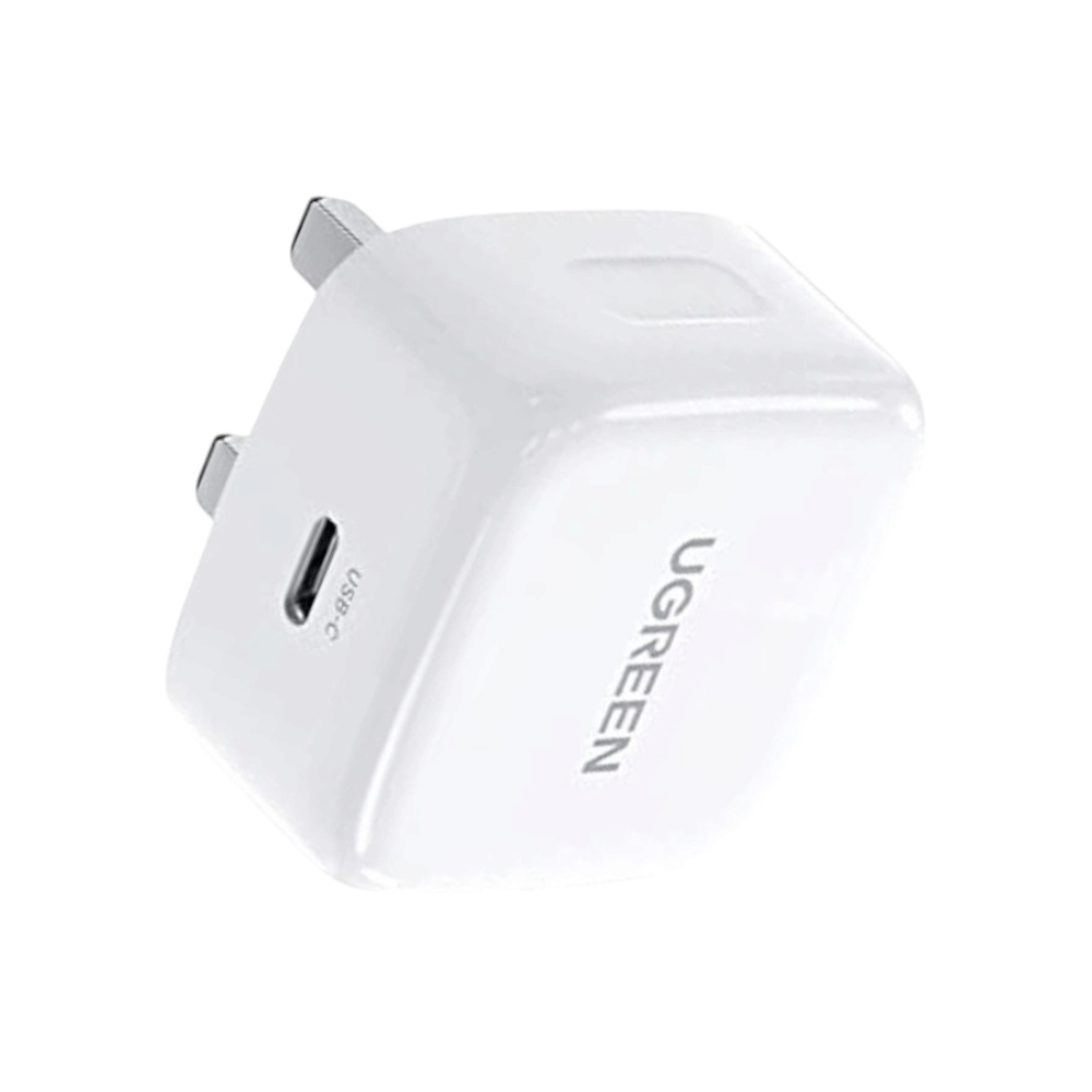 شاحن جداري يوجرين سريع 30 وات بتقنية PD موديل 70197 - أبيض