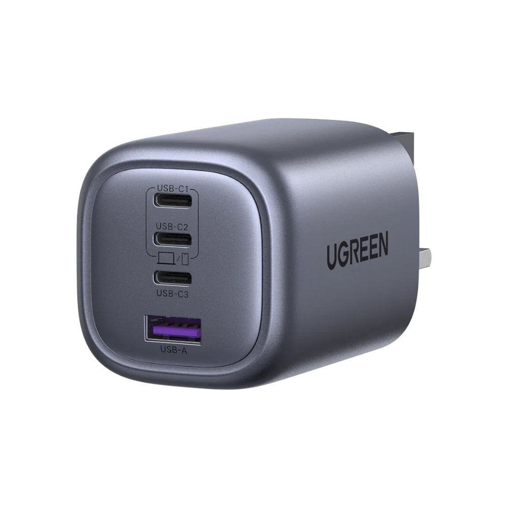 شاحن جداري يوجرين نكسود سريع 100 وات بتقنية GaN موديل 45226 - رمادي 