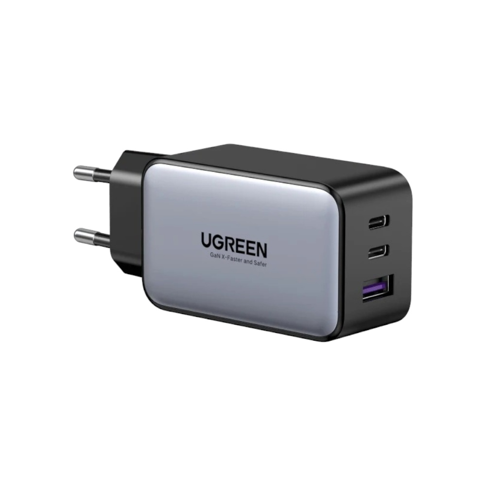 شاحن جداري يوجرين نكسود سريع 65 وات بتقنية GaN II موديل 10334 - رمادي 