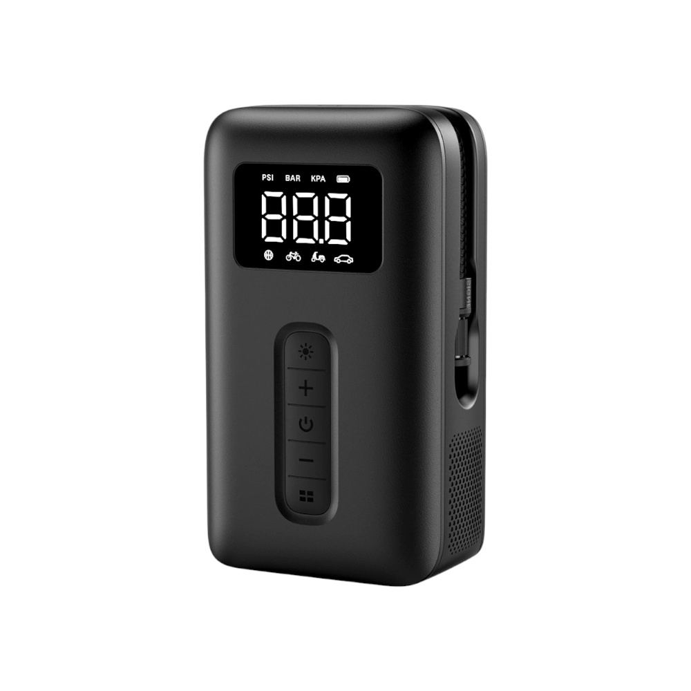 منفاخ إطارات محمول يوجرين رقمي وبطارية مدمجة موديل 15951 - أسود