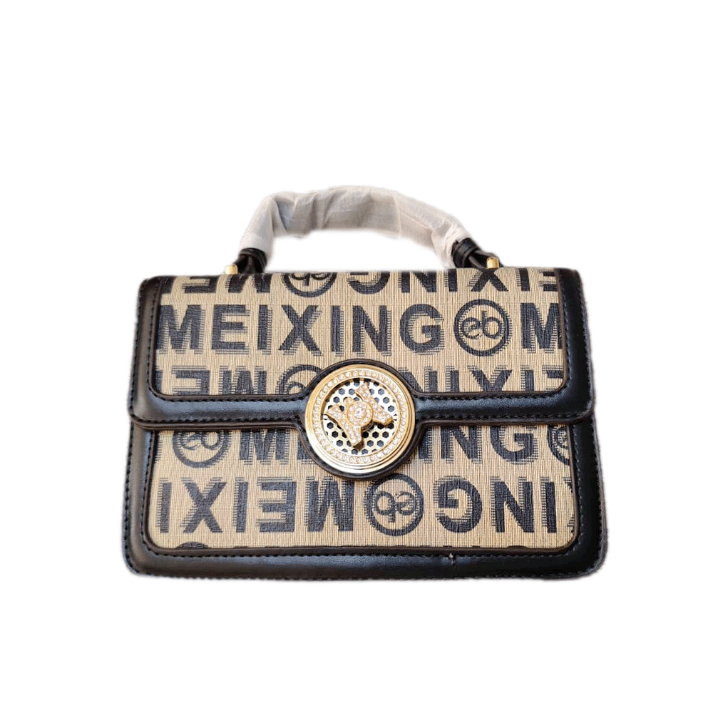 شنطة MEIXINGD لون بني فاتح واسود