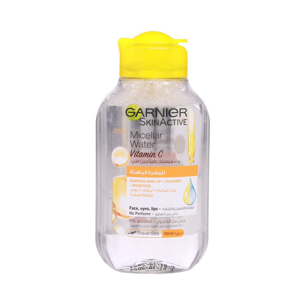مزيل مكياج و مطهر ماء الميسيلار بفيتامين سي من GARNIeR للبشرة الباهتة - (100 مل)