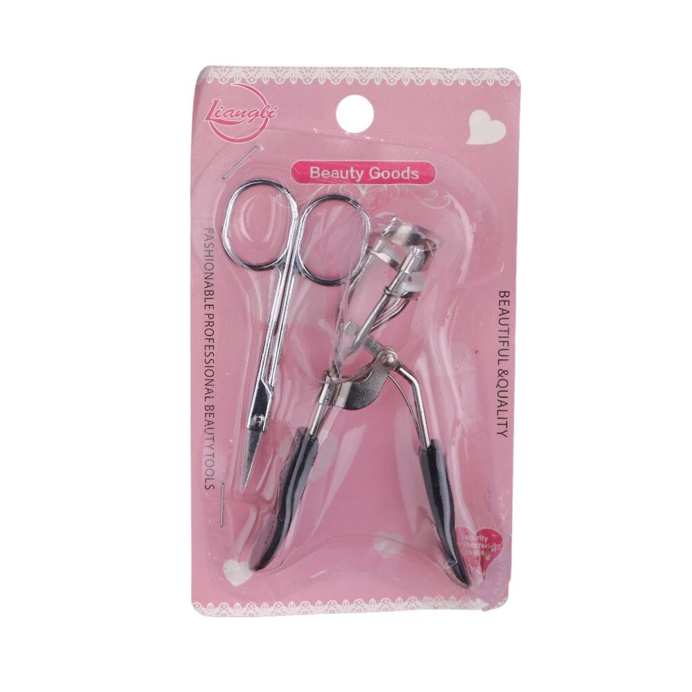 ليانجل مقص حواجب و مكبس رموش  - قطعتين