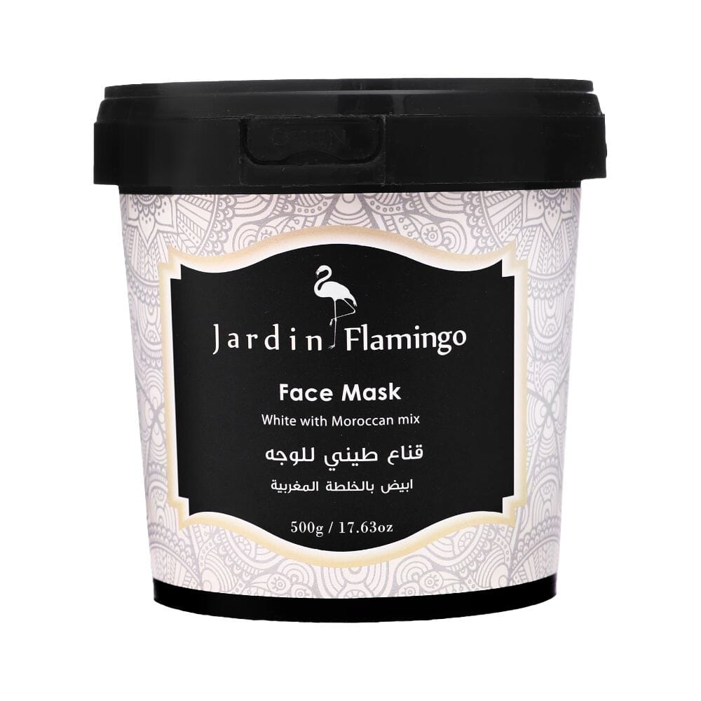 جاردن فلامينجو قناع طيني أبيض للوجه بالخلطة المغربية - 500 جم 