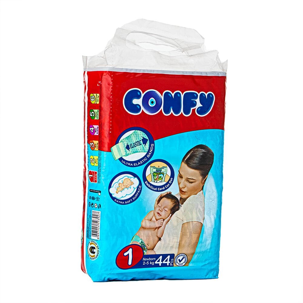 كونفي حفاضات مواليد مقاس 1 لوزن 2-5 كجم - 44 قطعة