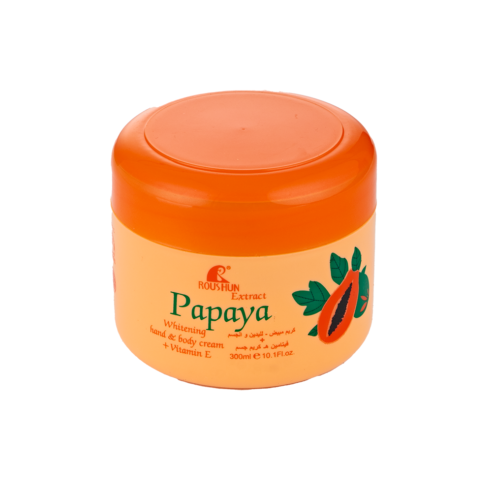 روشان كريم مبيض لليدين و الجسم بفيتامين E و خلاصة البابايا - 300 مل