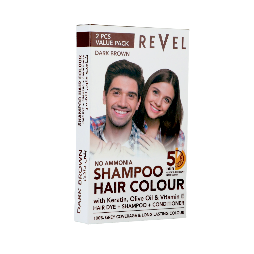 ريفل شامبو ملون للشعر خالي من الأمونيا - بني داكن