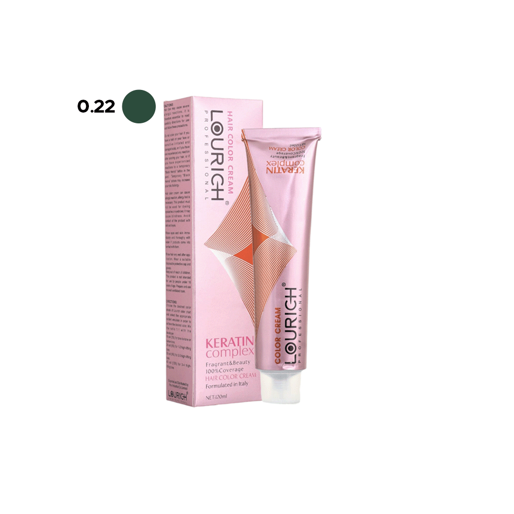  لوريتش صبغة شعر كريم كيراتين كومبليكس 120 مل  -  0.22 زيتوني مركز