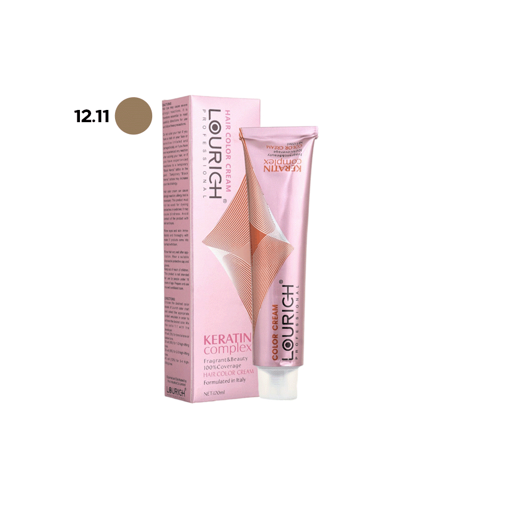  لوريتش صبغة شعر كريم كيراتين كومبليكس 120 مل  -  12.11  أشقر بلاتيني فاتح 