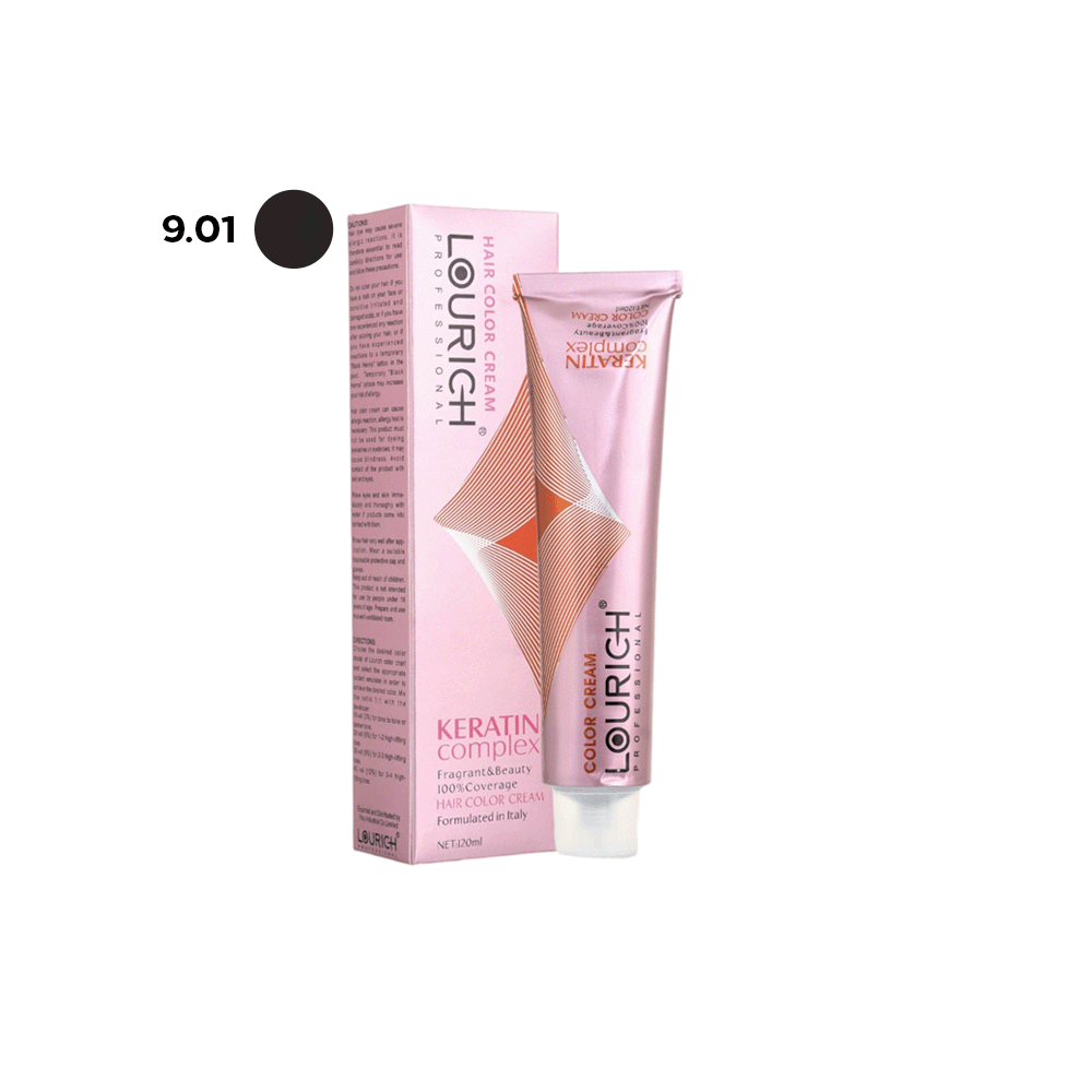  لوريتش صبغة شعر كريم كيراتين كومبليكس 120 مل  -  12.01 رمادي بلاتيني 