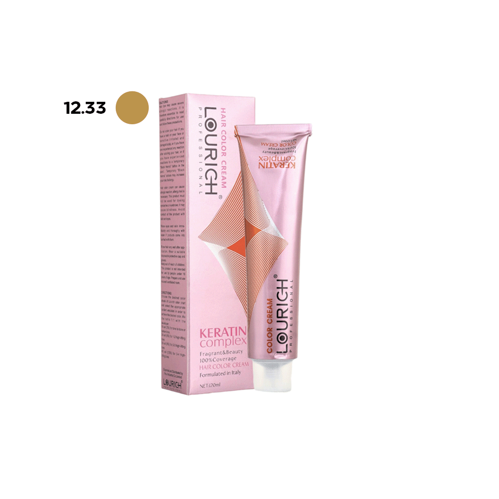  لوريتش صبغة شعر كريم كيراتين كومبليكس 120 مل  -  12.33  أشقر ذهبي رملي فاتح