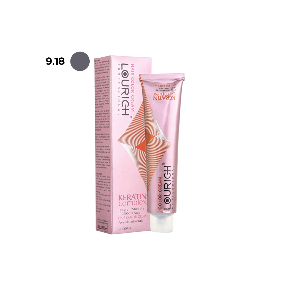  لوريتش صبغة شعر كريم كيراتين كومبليكس 120 مل  -  9.18 رصاصي مزرق
