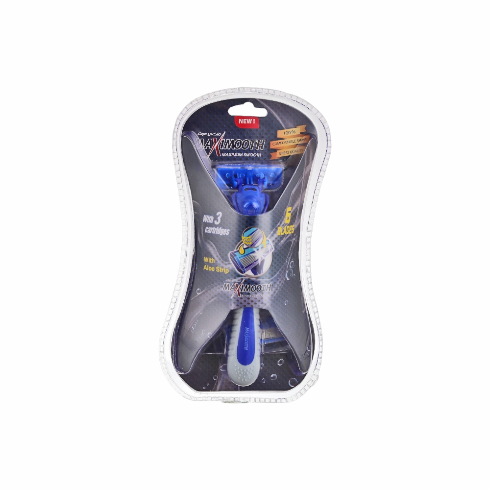 ماكس موث شفرات حلاقة رجالية مع 3 شفرات إضافية بديلة