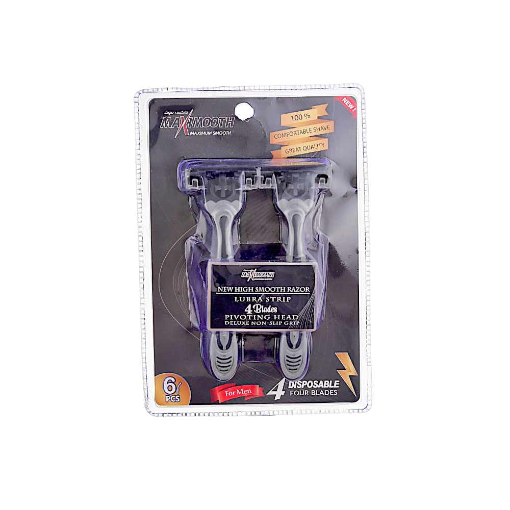ماكس موث شفرات حلاقة رجالية بأربع شفرات 6 قطع
