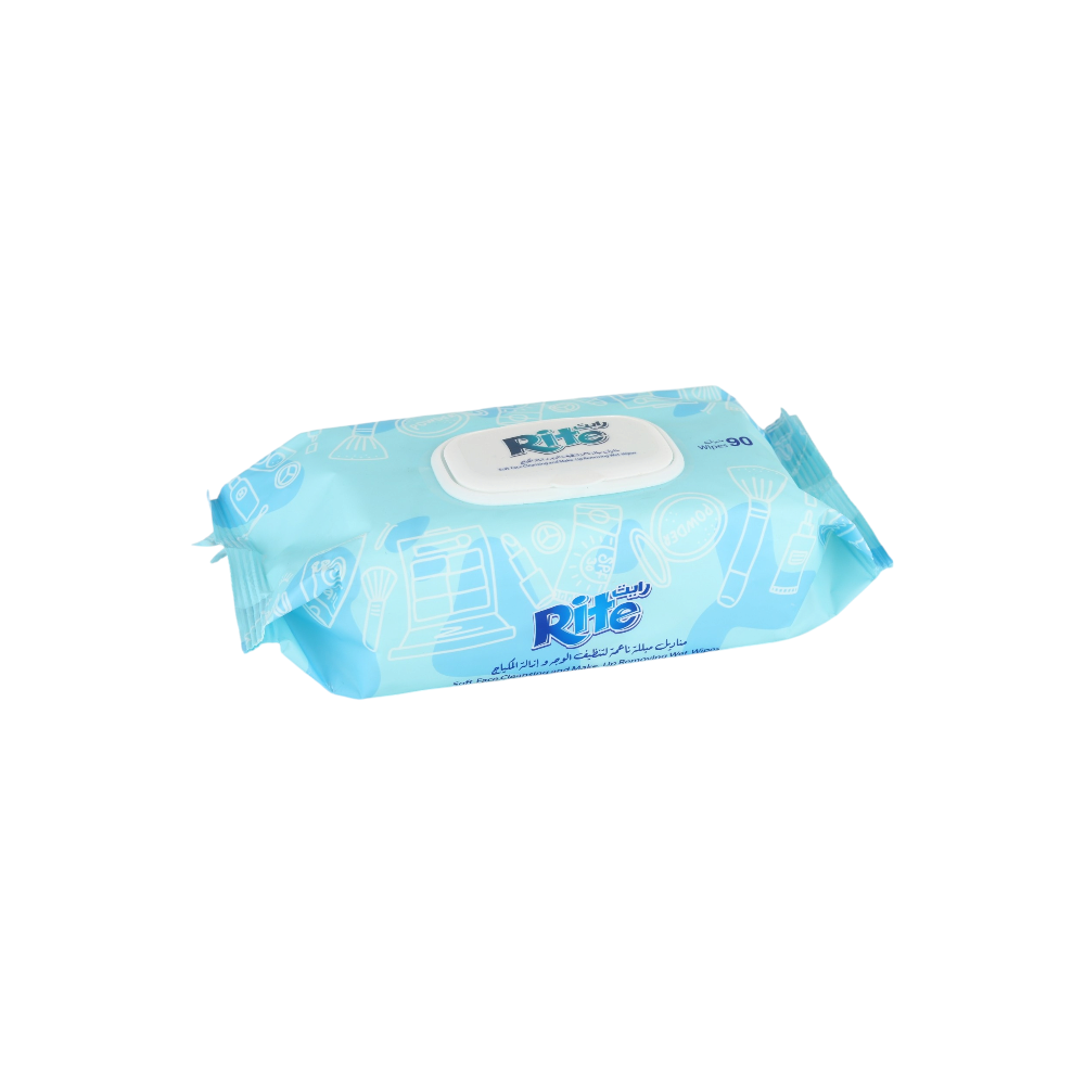 رايت مناديل مبللة ناعمة لتنظيف الوجه و إزالة المكياج - 90 منديل