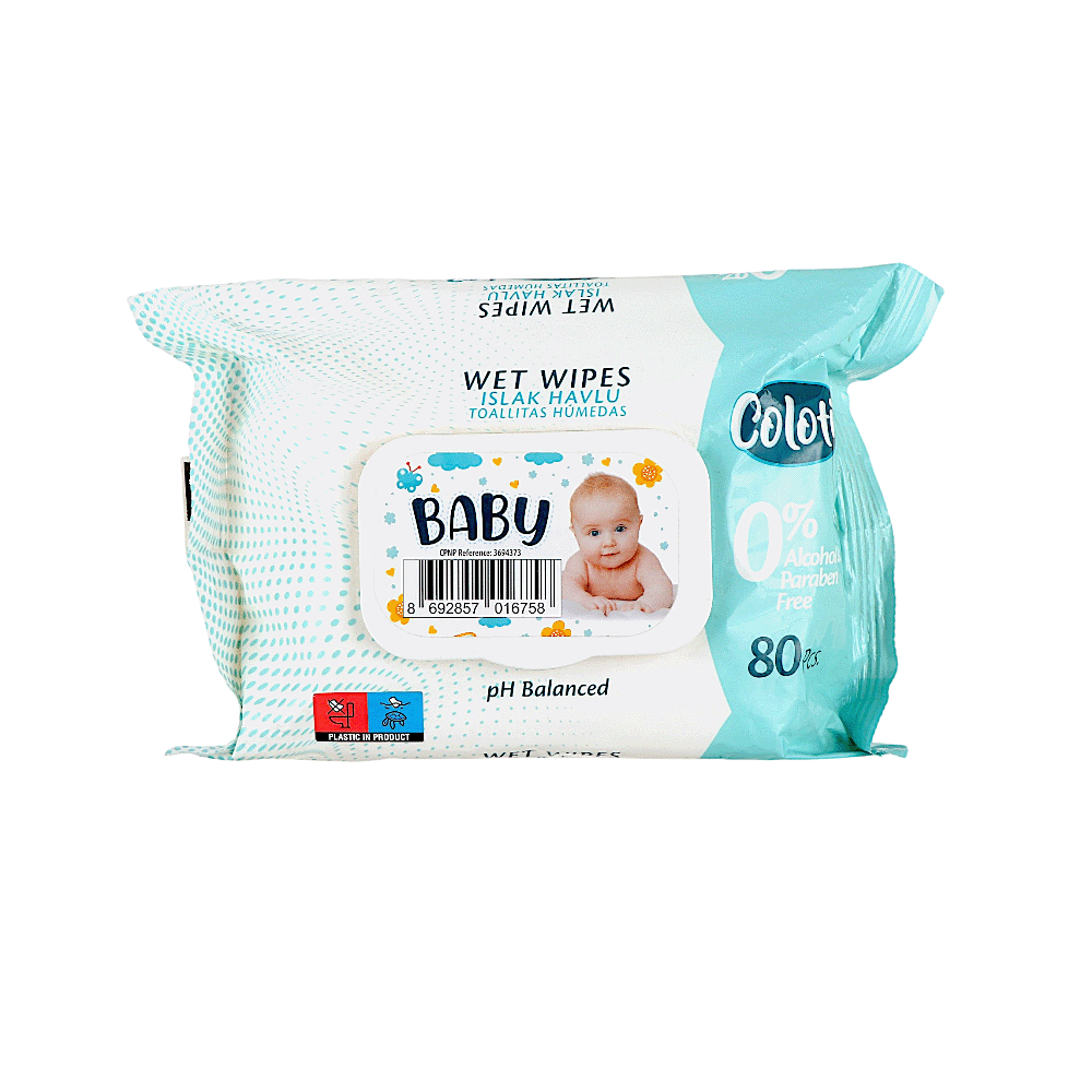 بابيليون مناديل كولوتس مبللة للأطفال - 80 قطعة 