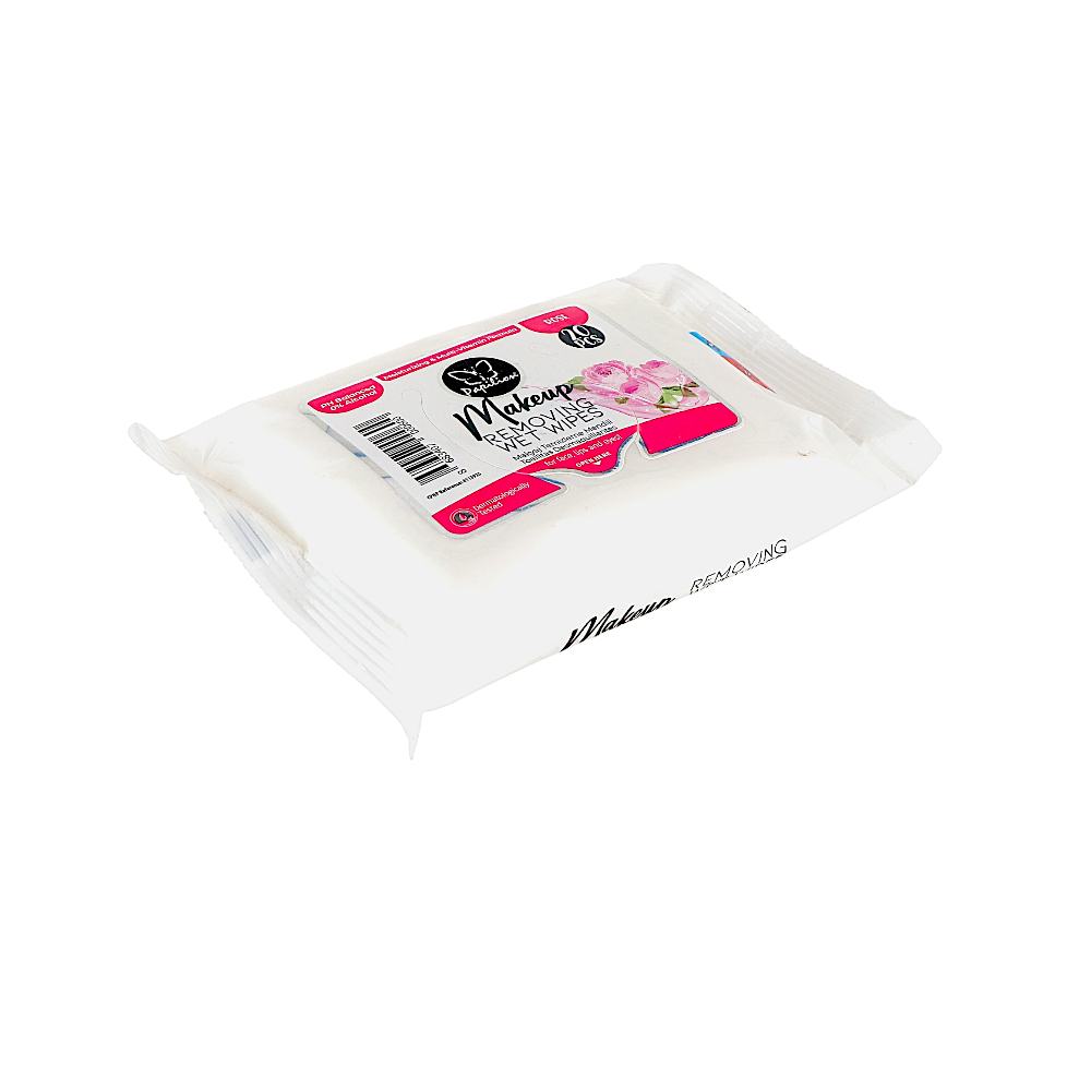 بابيليون مناديل إزالة مكياج بالورد - 20 قطعة 