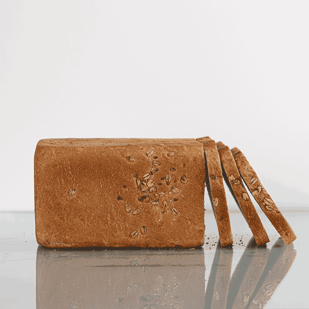  موكا خبز توست سليس أسمر طازج صغير 