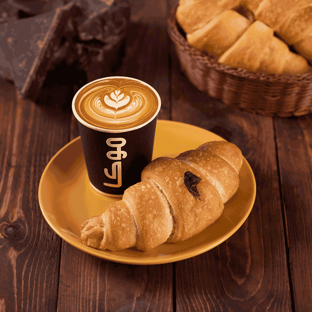 موكا كرواسان فرنسي بالشوكولاتة