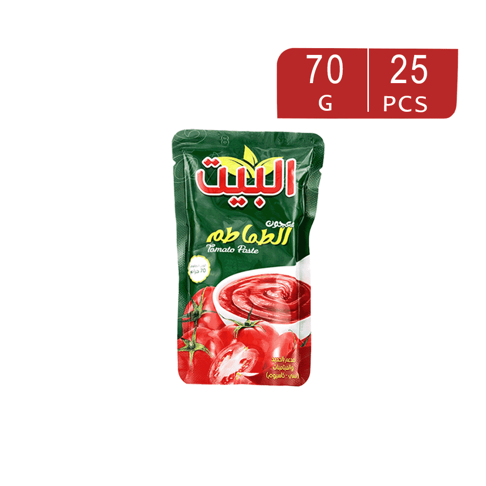 البيت معجون صلصة طماطم 70 جم - 25 حبة 
