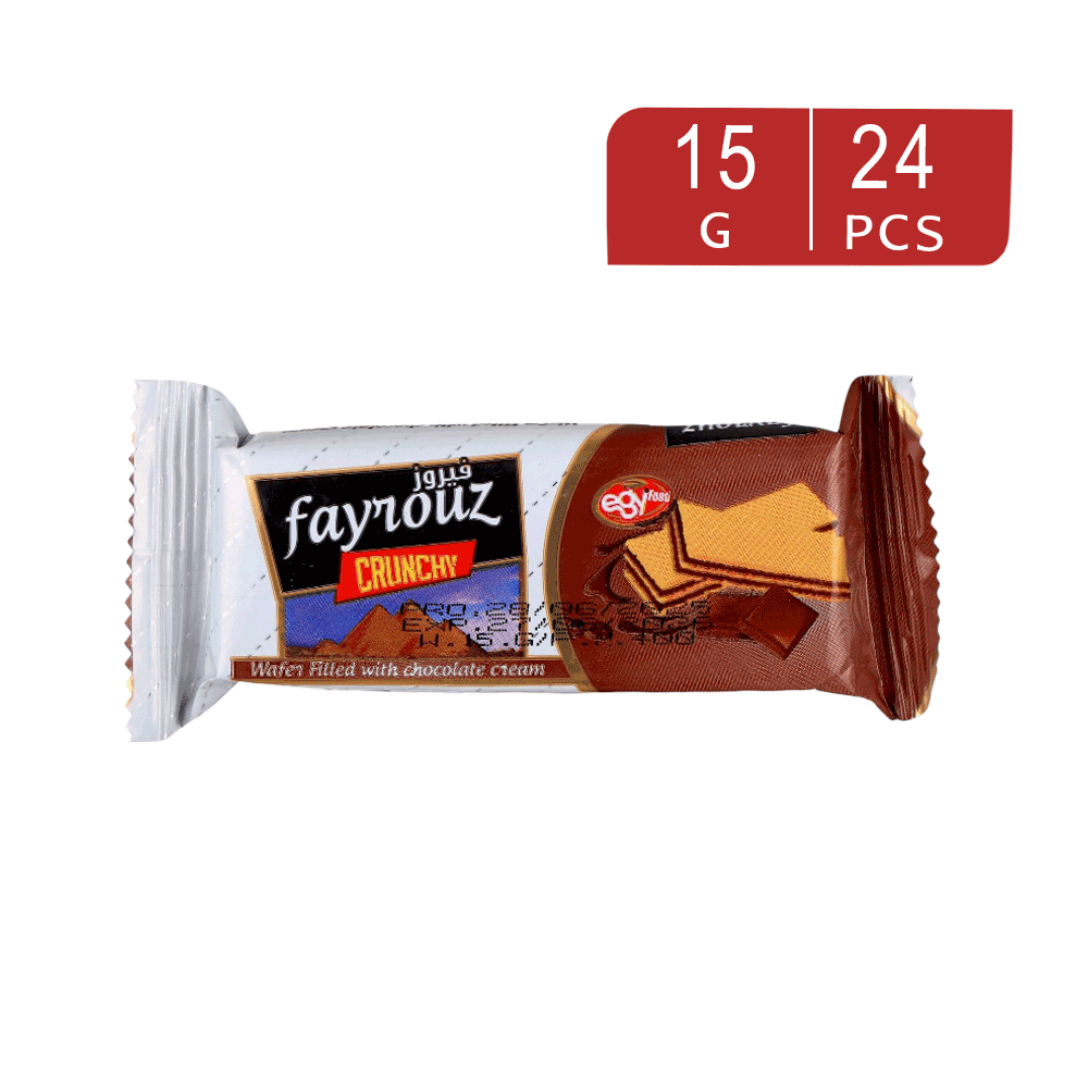 ويفر فيروز بحشوة كريمة الشوكولاتة  15 جم  - 24 قطعة