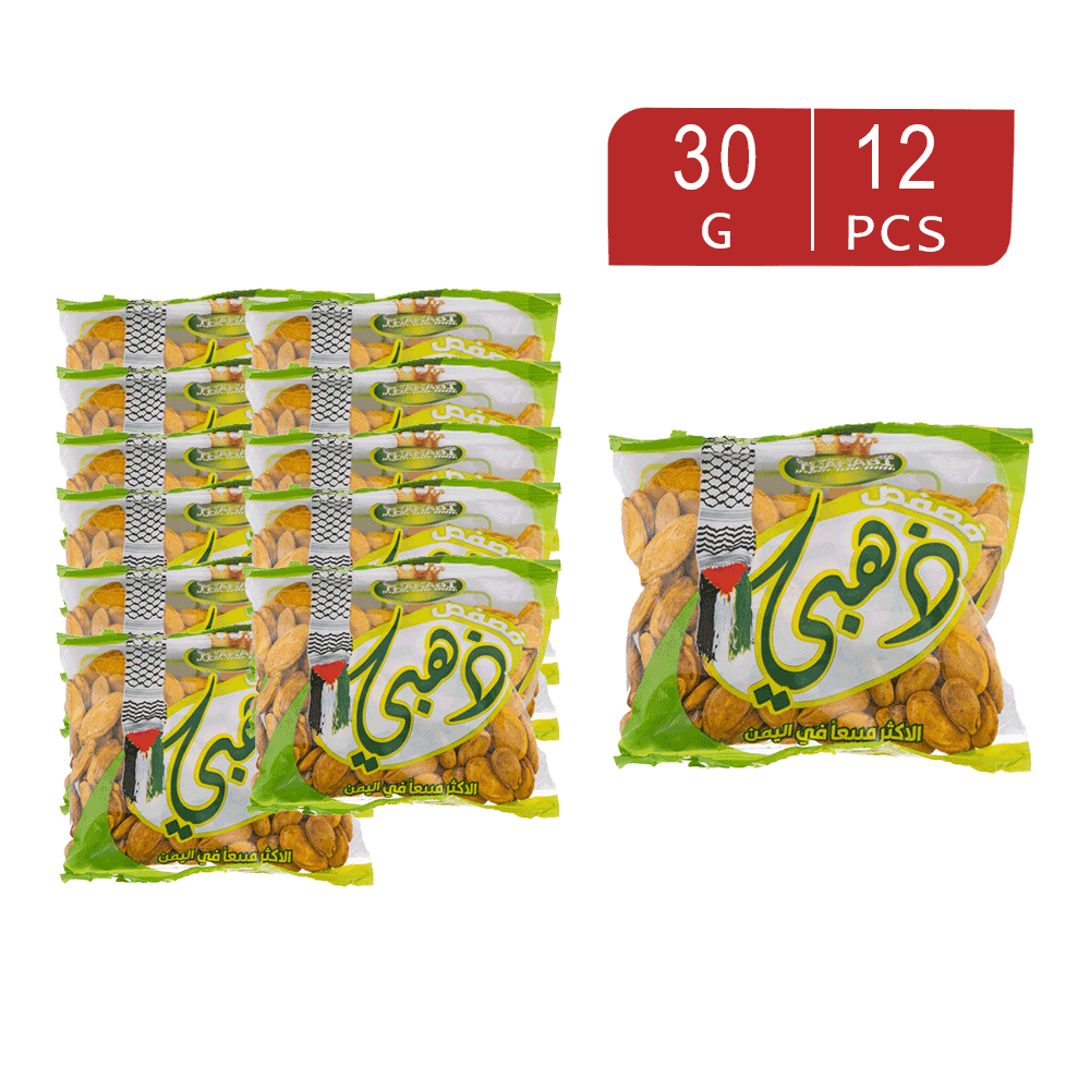  فصفص الذهبي محمص مملح  30 جم  - 12 قطعة