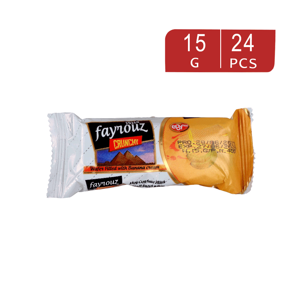 ويفر فيروز بحشوة كريمة الموز  15 جم  - 24 قطعة