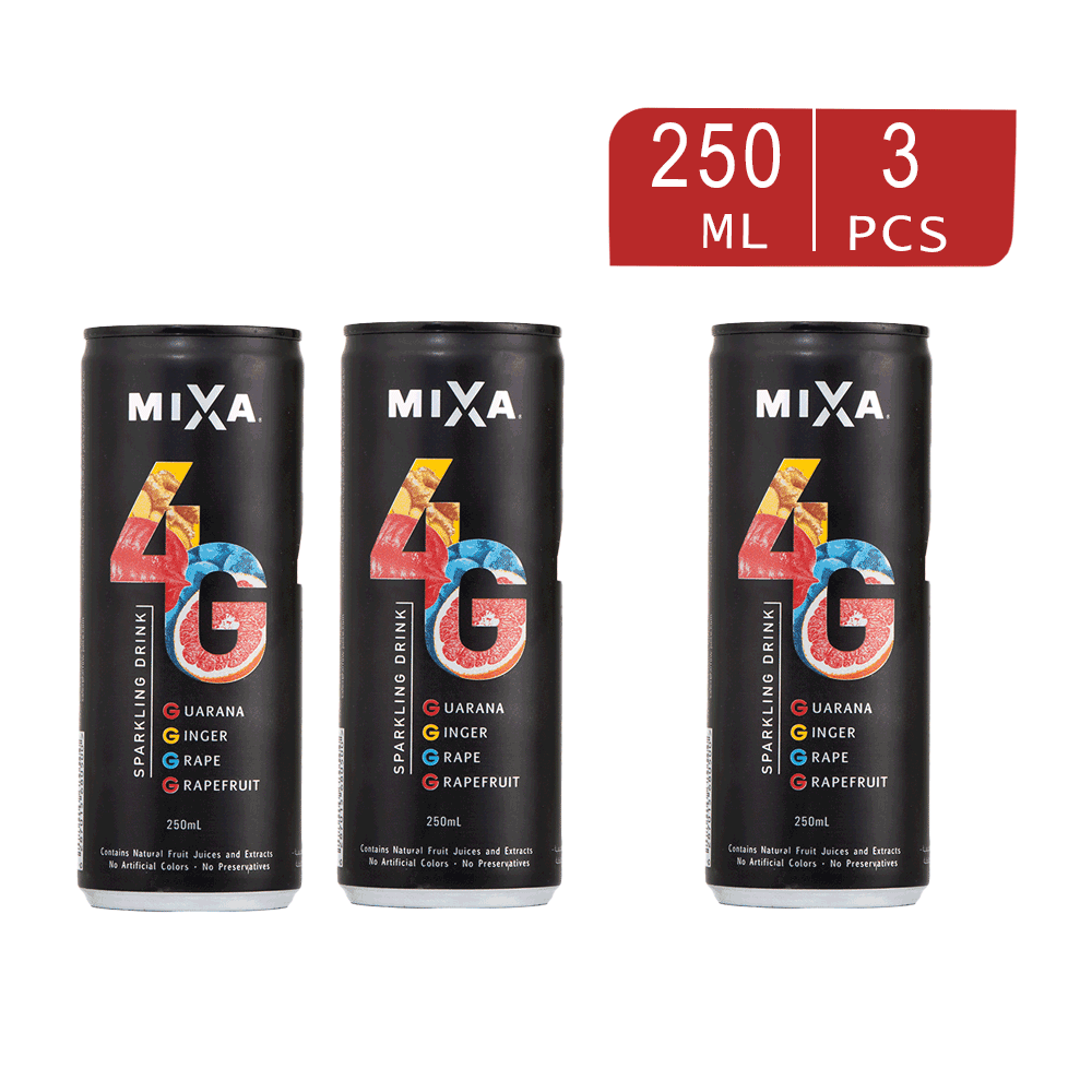 مشروب طاقة ميكسا فور جي  منعش  250 مل -3 قطع