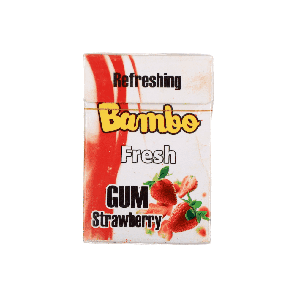 علكة خالي من السكر بامبو بنكهة الفراولة - 35 جم