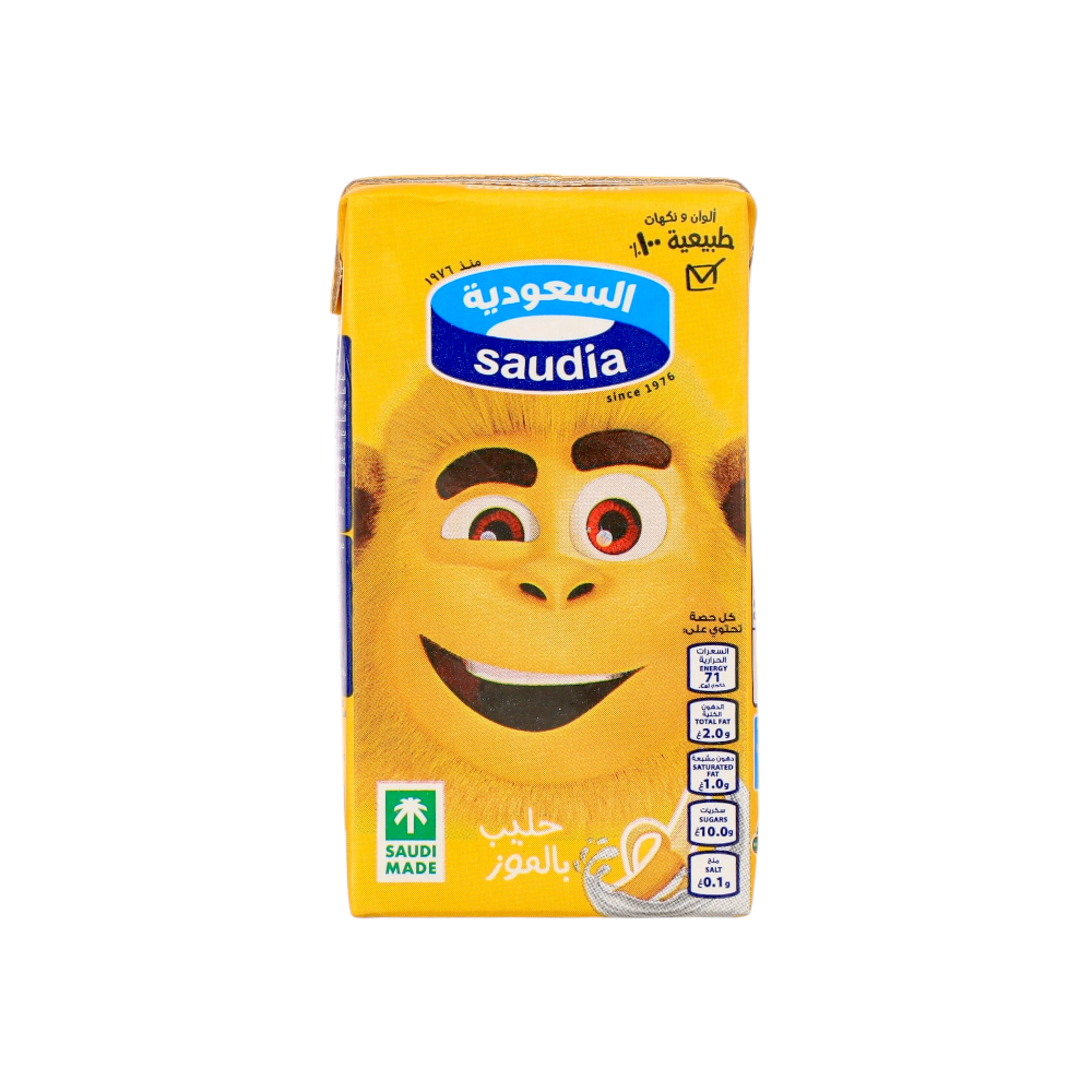 حليب السعودية بنكهة الموز- 125 مل