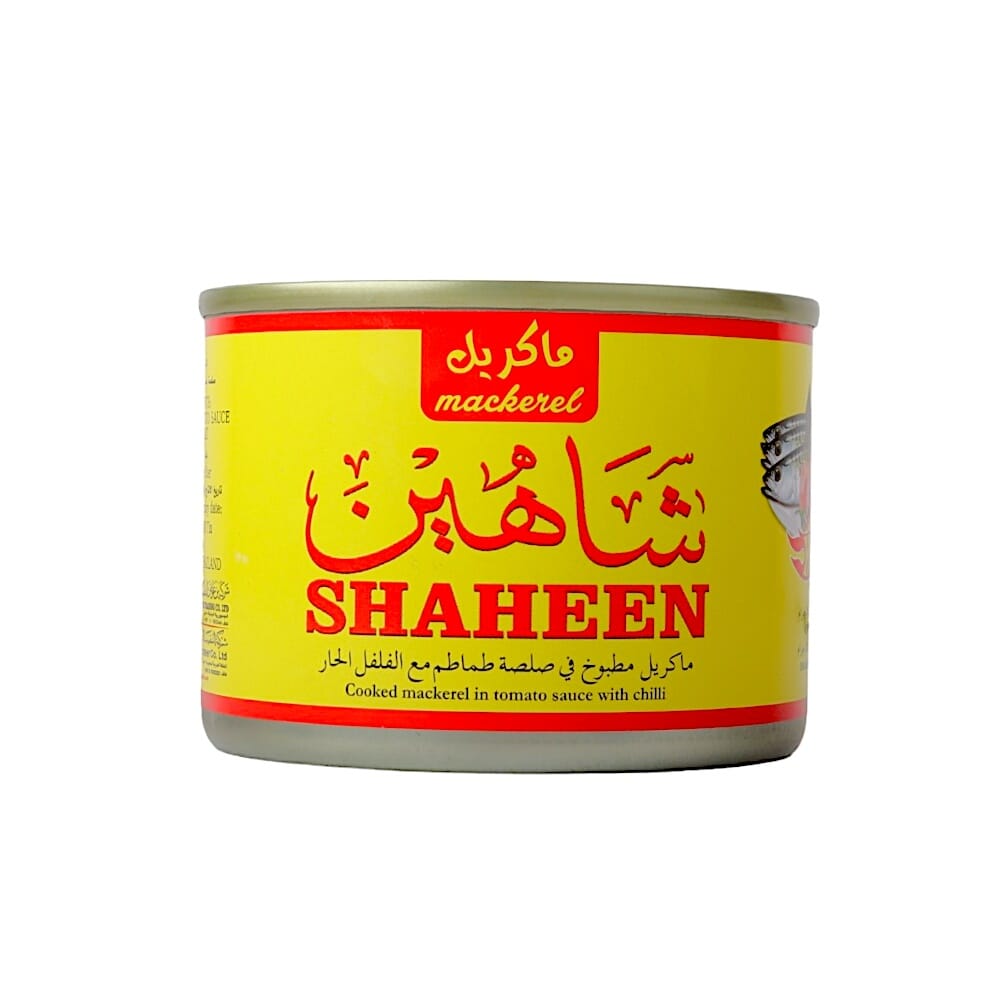 ماكريل شاهين مطبوخ في صلصة طماطم مع الفلفل الحار - 200 جم