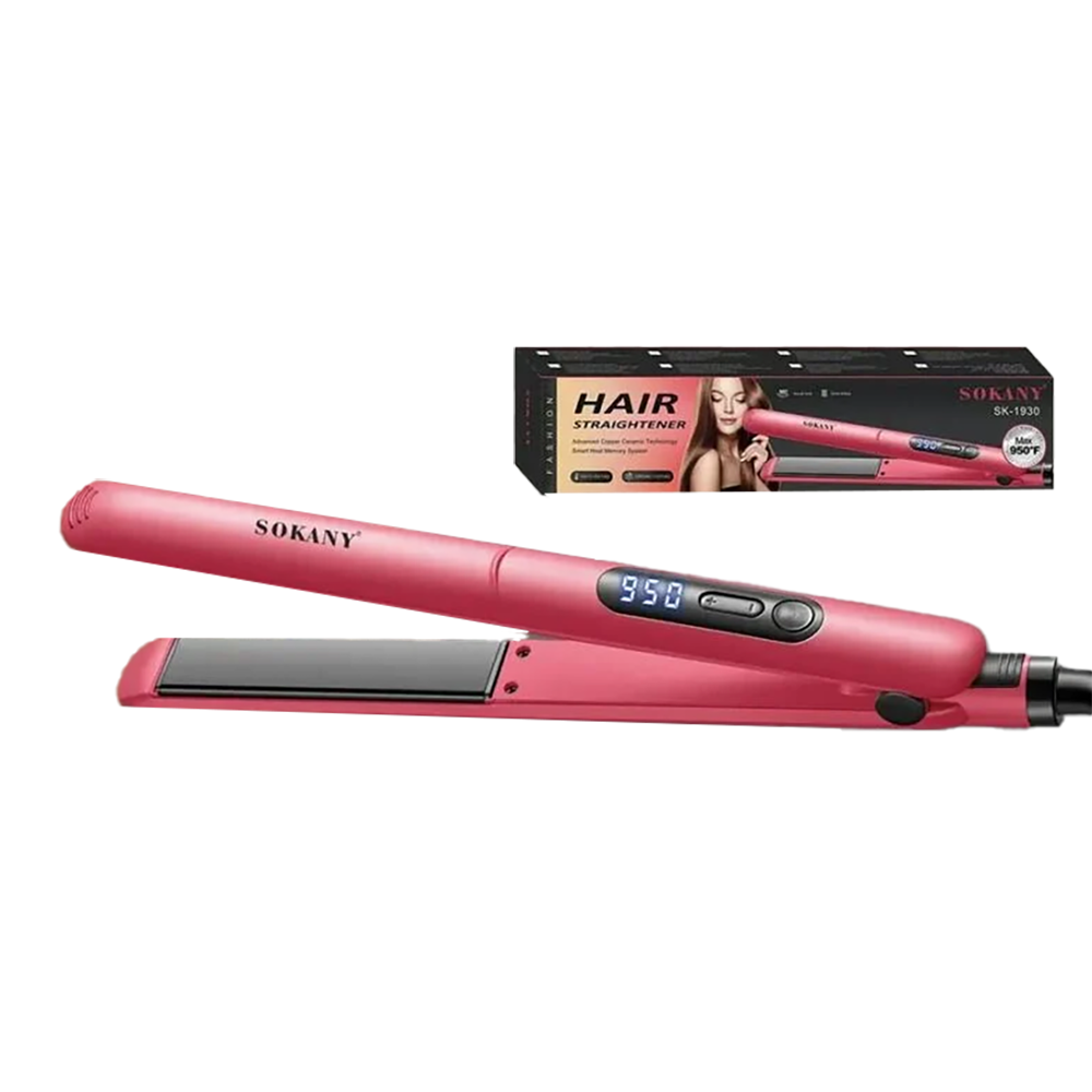 سوكاني مملس شعر بدرجة تسخين 950 فهرنهايت موديل SK-1930 - وردي