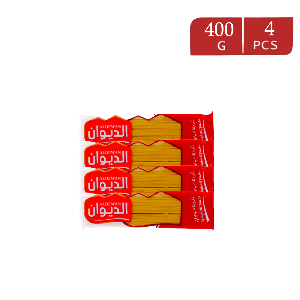 مكرونة الديوان إسباغتي عالية الجودة -400 جم × 4 حبات