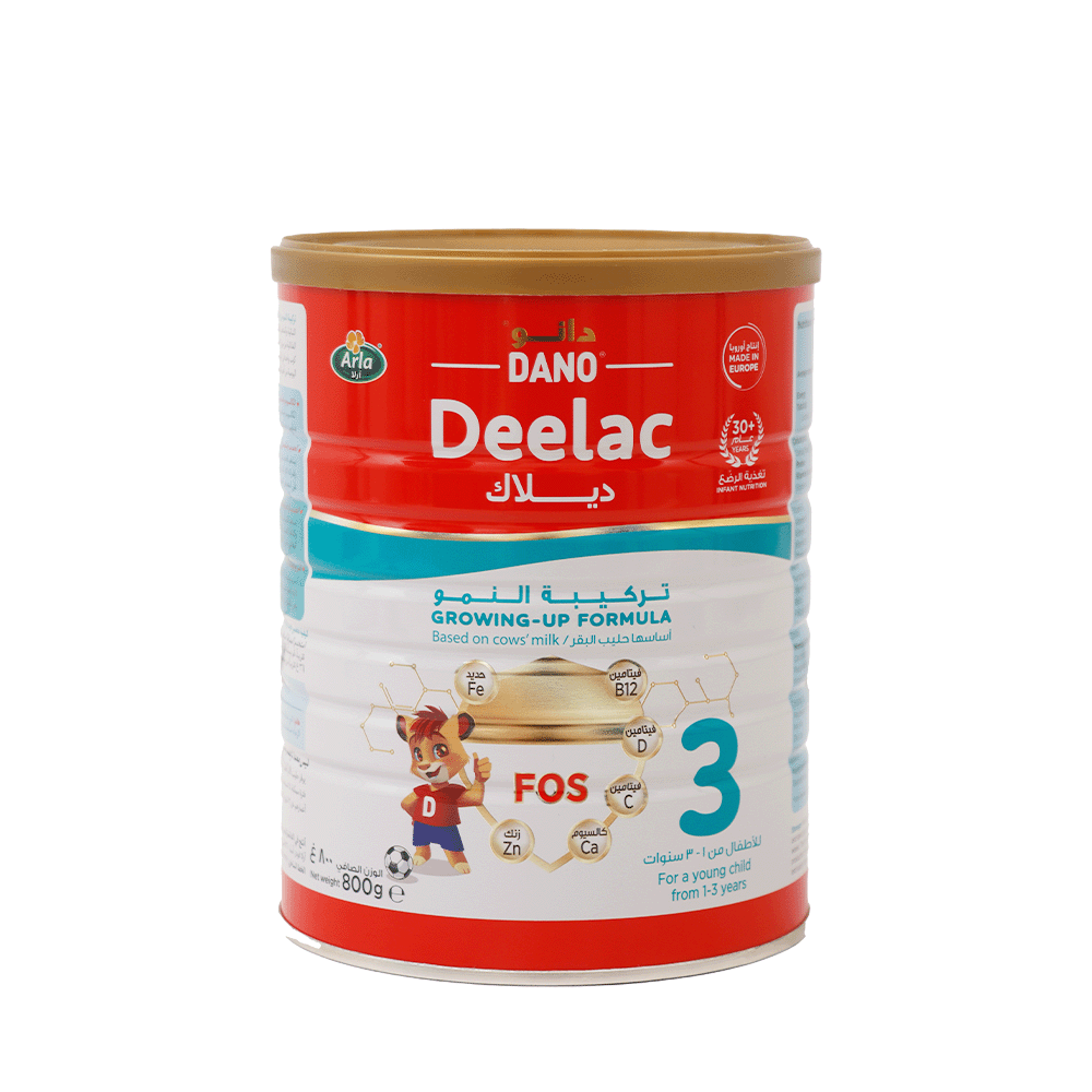 حليب أطفال ديلاك من دانو الغني بالفيتامينات من عمر سنة وحتى 3 سنوات - 800 جم