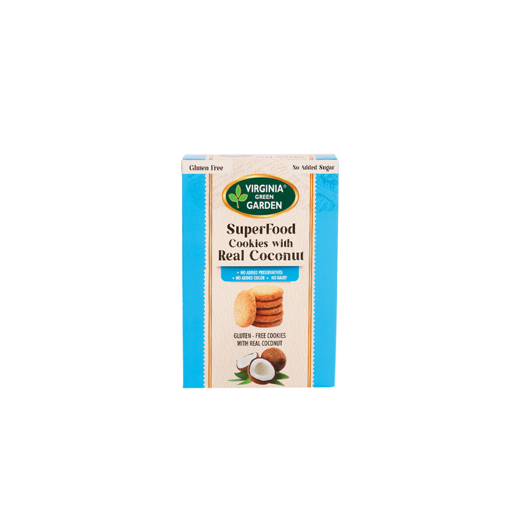 بسكويت حدائق فرجينيا الخضراء بدون سكرخالي من الجلوتين مع جوز الهند - 200 جم