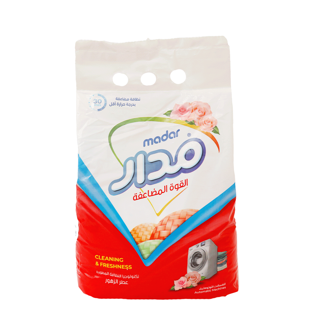 مسحوق غسيل مدارللغسالات الأوتوماتيك برائحة عطر الزهور – 2 كجم